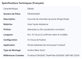 FRUEHAUF HINGE STRAP