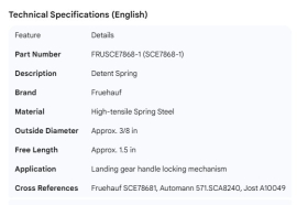 FRUEHAUF DETENT SPRING