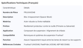 FRUEHAUF SPACER BLOCK