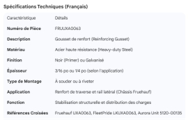FRUEHAUF REINFORCING GUSSET
