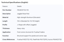 FRUEHAUF NOSE POST JOGGLED