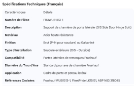 FRUEHAUF O/S SIDE DOOR HINGE BUTT