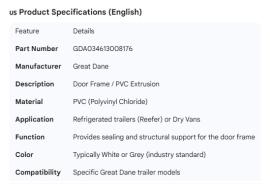 GREAT-DANE DOOR FRAME PVC