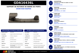 GREAT-DANE DOOR ROD KEEPER LOW PRO LH
