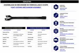 GREAT-DANE CLEVIS LOCK MECH ASSY. 18.50"