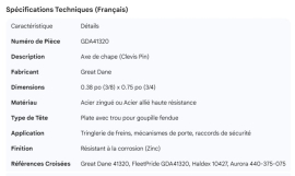 GREAT-DANE CLEVIS PIN .38" X .75"