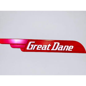 GREAT-DANE RED NAMEPLATE RH