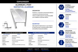GREAT-DANE ALUMINUM J-POST 1.13"X113.5"
