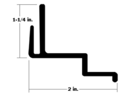 GREAT-DANE PVC DOOR RETAINER FURRING 100"