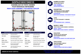 GREAT-DANE REEFER DOOR ASSEMBLY C/S (BRO001)