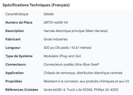 GROTE MAIN HARNESS 420"