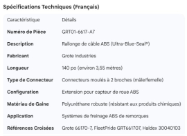 GROTE ABS EXTENSTION 140"