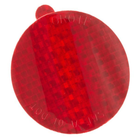 GROTE REFLECTOR RED ROUND 3" STICK ON