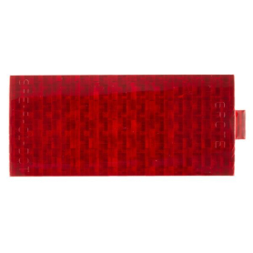 GROTE REFLECTOR RED RECTANGULAR 4" STICK ON