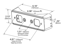 GROTE LIGHT BRACKET TURTLEBACK II