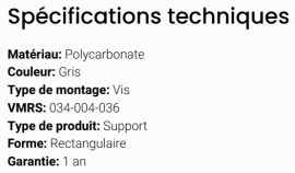 GROTE LIGHT BRACKET TURTLEBACK II