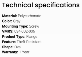 GROTE LIGHT BRACKET GREY