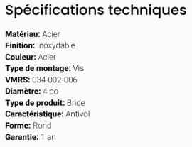 GROTE SECURITY RING 4" SS