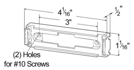 GROTE LIGHT BRACKET KIT U.S. 19 SERIES GRAY