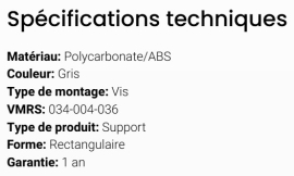 GROTE LIGHT BRACKET KIT U.S. 19 SERIES GRAY