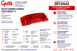 GROTE TURTLEBACK LIGHT RED
