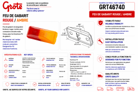 GROTE CLEARANCE MARKER LIGHT SPLIT COLORS RED / AMBER