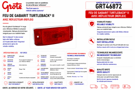 GROTE TURTLEBACK II LIGHT REFLEX RED