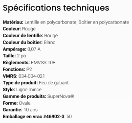 GROTE THIN-LINE LED LIGHT RED