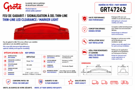 GROTE THIN-LINE LED LIGHT RED