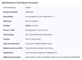 GROTE SUPERNOVA 3" LIGHT AMBER