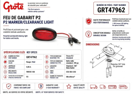GROTE MICRONOVA RED W/GROMMET