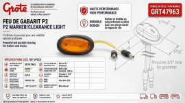 GROTE MICRONOVA AMBER W/GROMMET