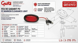 GROTE MICRONOVA PC RED W/GROMMET