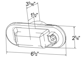 GROTE SIDE TURN/AMBER LIGHT 3 PIN MALE