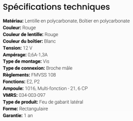 GROTE SENTRY LIGHT RED