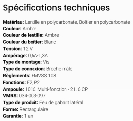 GROTE SENTRY LIGHT AMBER