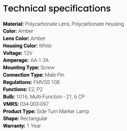 GROTE SENTRY LIGHT AMBER