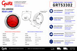 GROTE 10 DIODE S/S/T LED W/SS FLANGE RED