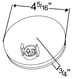 GROTE LED LIGHT 4" STOP/TURN LIGHT GROMMET MOUNT AMBER
