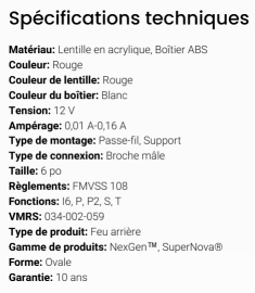 GROTE SUPERNOVA NEXT GEN OVAL STT LIGHT RED