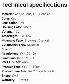 GROTE SUPERNOVA NEXT GEN OVAL STT LIGHT RED