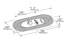 GROTE SUPERNOVA OVAL TURN LIGHT FLANGE MOUNT HARDSHELL CONN