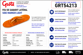 GROTE SUPERNOVA OVAL TURN LIGHT FLANGE MOUNT HARDSHELL CONN
