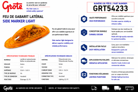 GROTE SIDE TURN LAMP BULBED OVAL SURFACE MOUNT