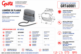 GROTE LICENSE PLATE LAMP INCANDESCENT