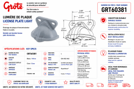 GROTE SUPERNOVA CLAM STYLE LED LICENCE LAMP