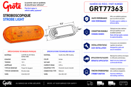GROTE OVAL STROBE LIGHT AMBER