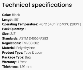 GROTE POLYETHYLENE SPLIT LOOM 3/8
