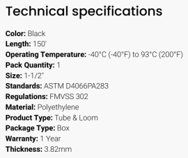 GROTE POLYETHYLENE SPLIT LOOM 1-1/2"