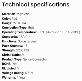 GROTE SHRINKABLE SPLICE 22-18G (15)